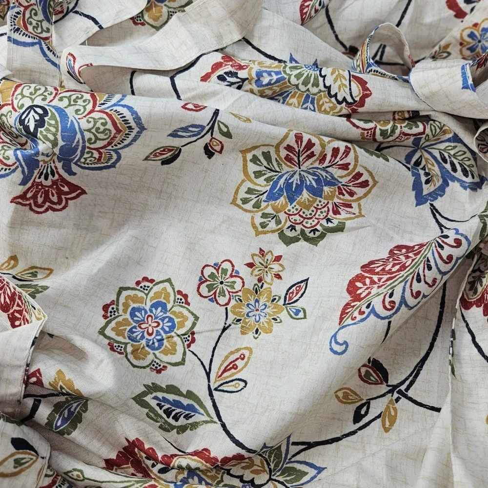 lot of 2 Renaissance Home Fashion Colette Printed Drape Shade Jewel Floral 44x63
